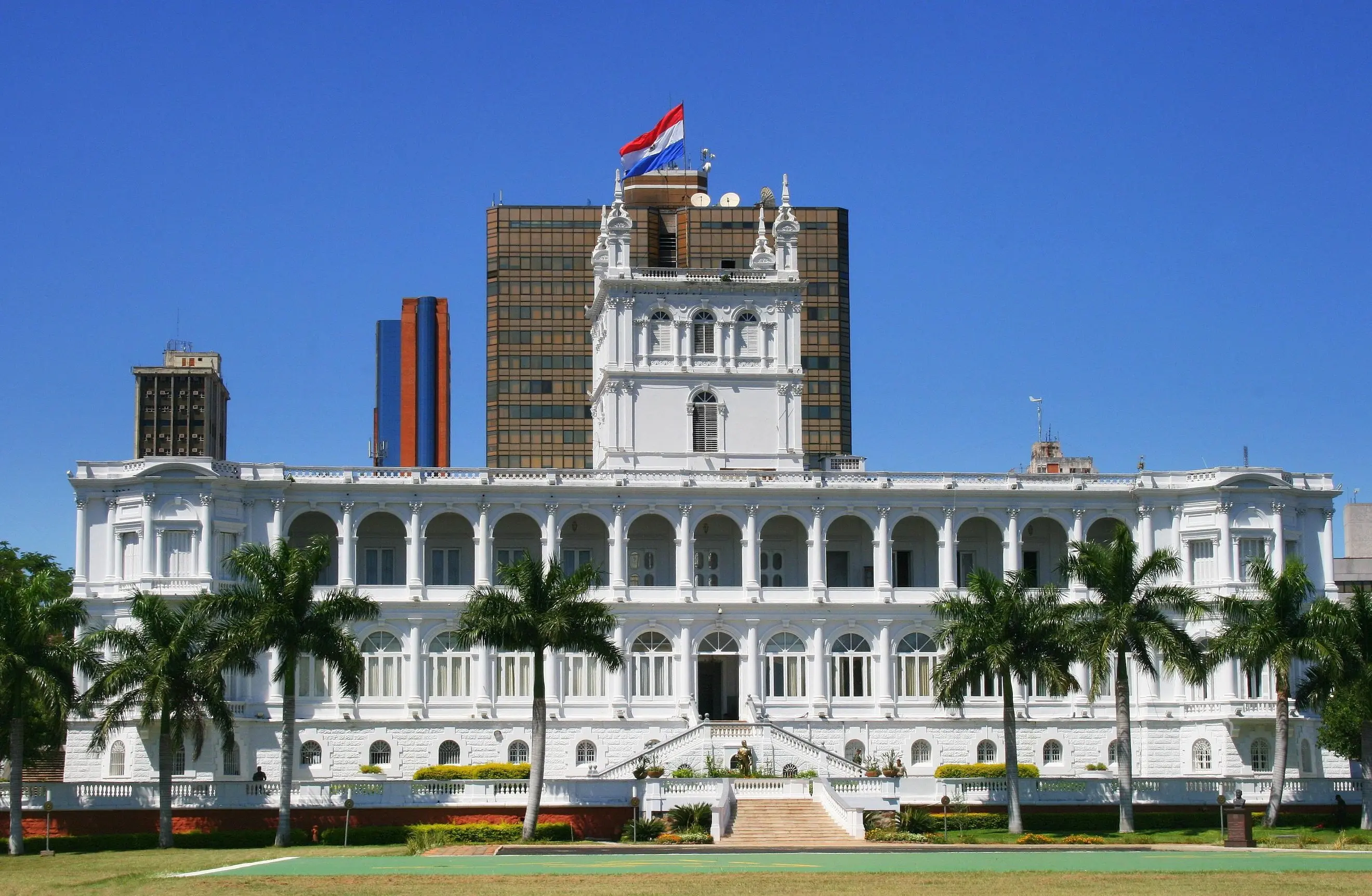 The Palacio de López, seat of government, in Asunción